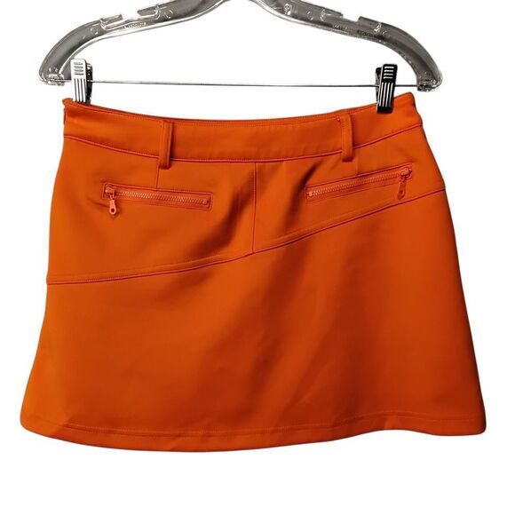 PGM (Pro Golf Masters) Orange Asymmetrical Pleated Golf/Tennis Skort - Size 30 - Picture 4 of 14